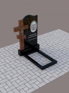 3d макет памятника с крестом