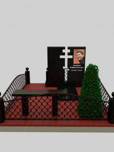 3d макет памятника с крестом на двоих