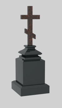 Гранитный памятник с крестом