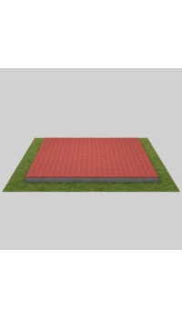 Тротуарная плитка на могилу (брусчатка 20*10 красная)