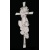 Крест с розой из литиевого мрамора