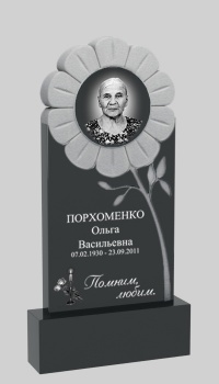 Памятник из граната детский с цветочком