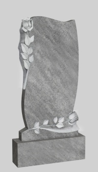 Мраморный памятник тюльпан с розами