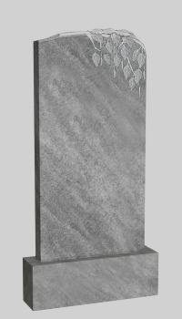 Мраморный памятник с веткой березы